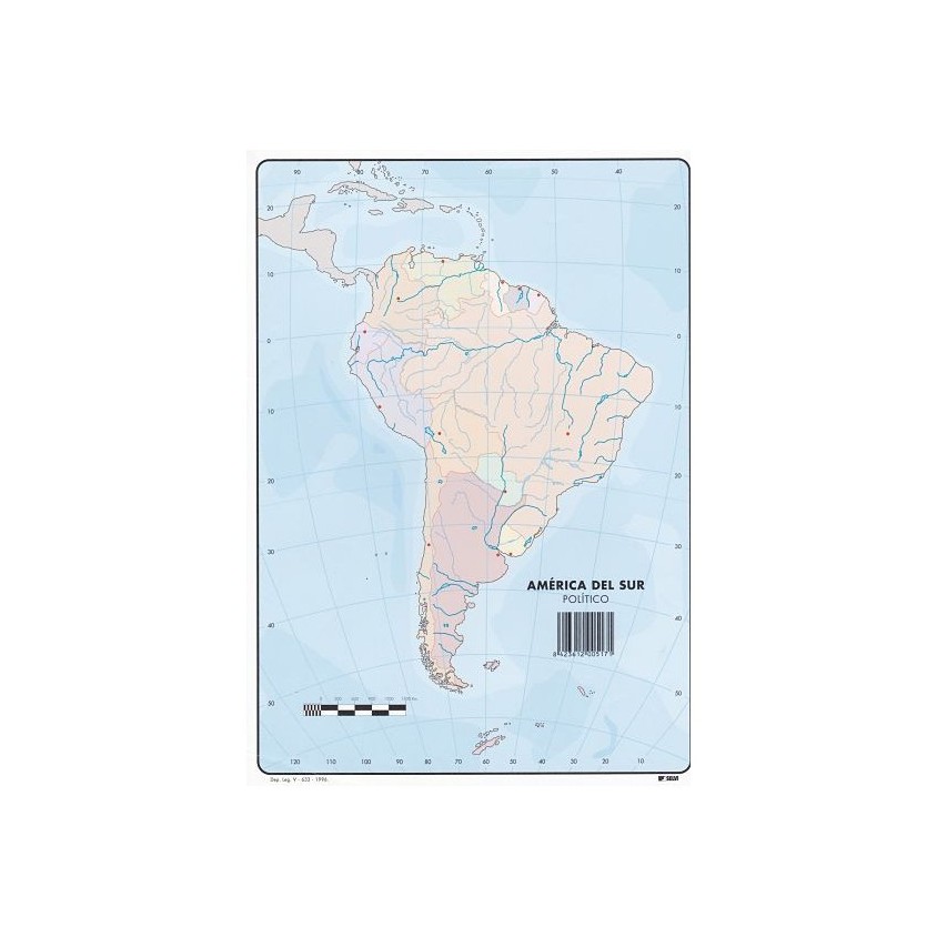 mapa América del Sur político