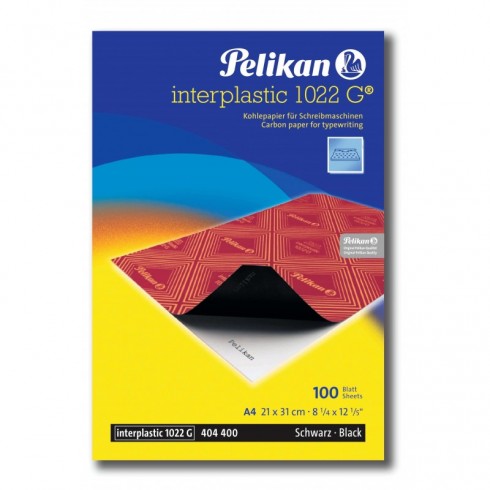 Papel Carbón Pelikan 1022G Interplastic A4 100H