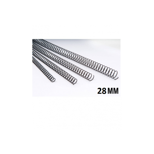 paso 5:1 DHP Negro 20 mm Espiral Metálica para encuadernar Caja 20 unidades 