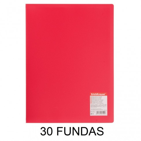 CARPETA FUNDAS A4 FLEXIBLE 30F.ROJA