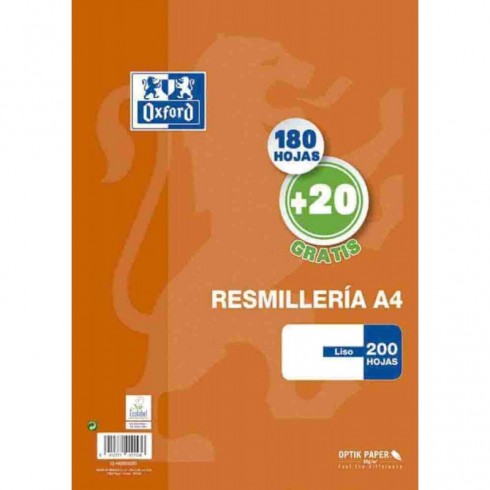 PAPEL A4 90GR LISO OXFORD 180+20H