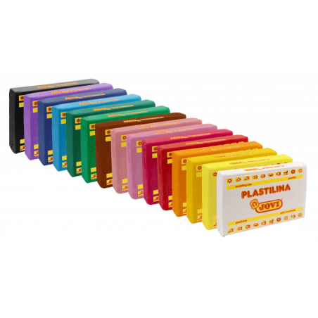 Plastilina Jovi uso escolar blister 6 unidades 15g colores surtidos, 8412027001014