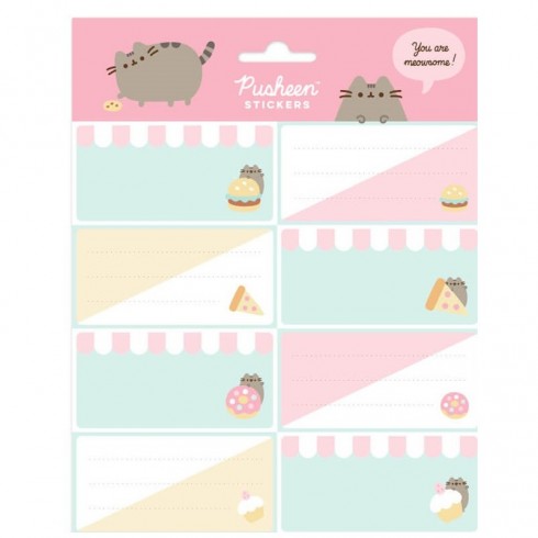 ETIQUETAS ESCOLARES PUSHEEN FOODIE