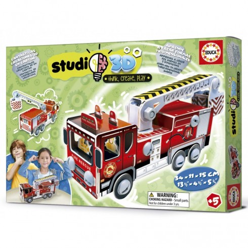 COCHE DE BOMBEROS STUDIO 3D