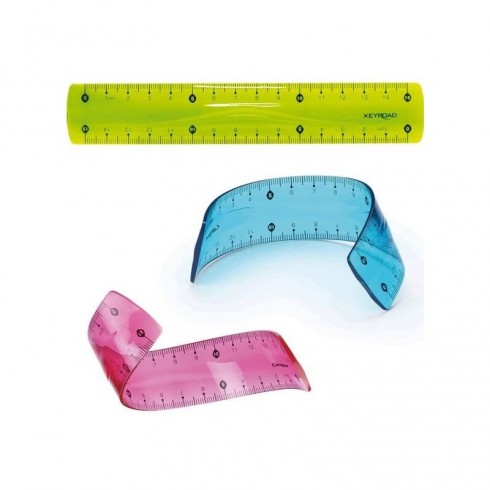 REGLA CAMPUS PLASTICO 15 CM FLEXIBLE