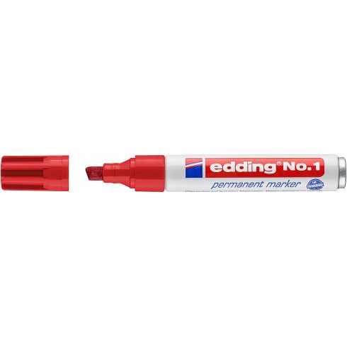 Rotulador Edding Nº 1 Rojo (10 unid)