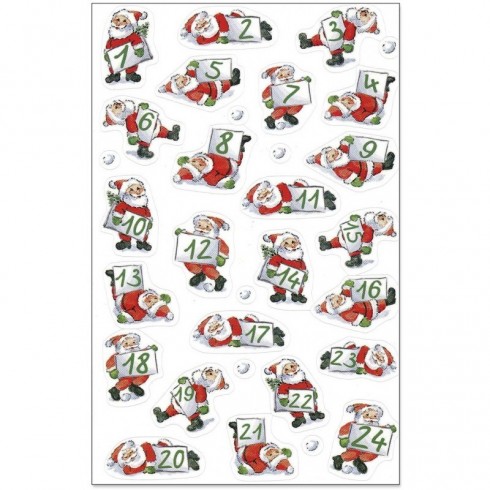 STICKER NAVIDAD ADVIENTO PAPEL NOEL