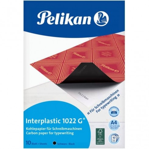 Papel Carbón Pelikan 1022G Interplastic A4 10H