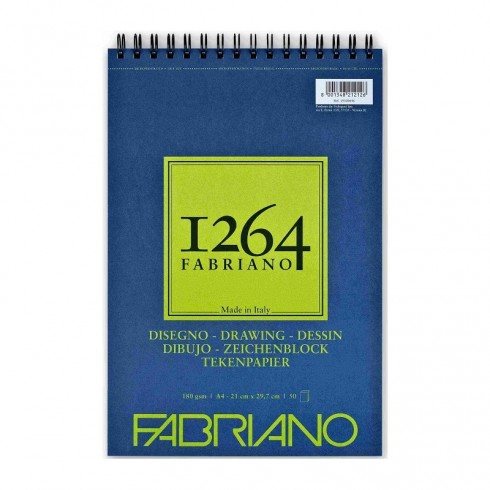 BLOC FABRIANO 1264 DRAWING A4 180GR.50H