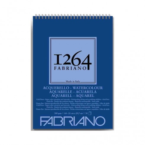 BLOC FABRIANO 1264 ACUARELA A4 300GR.30H