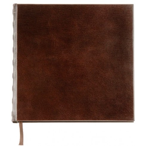 Libro firmas Finocam piel 21x21cm MF11 marrón