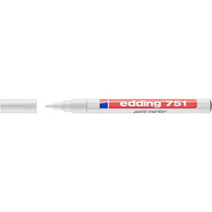 Edding Marcador de efecto lacado 750 (Blanco, 2 mm - 4 mm)