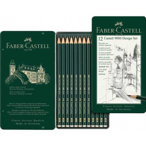 Estuche 12 LAPICES Faber Castell 9000 5B-5H