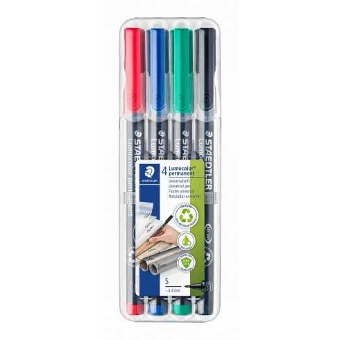 ROTULADOR LUMOCOLOR 313 S ESTUCHE 4 COLORES