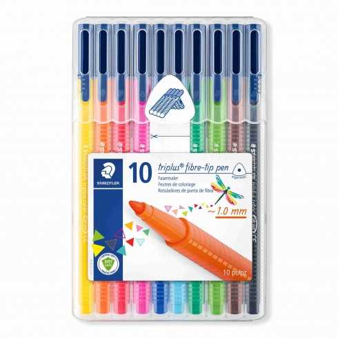 ROTULADOR TRIPLUS COLOR 323 ESTUCHE 10 COLORES