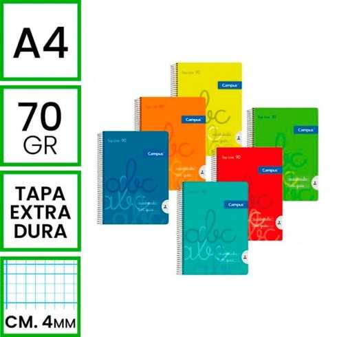 Bloc espiral A4 80h 70gr C.M. 4mm Tapa Dura