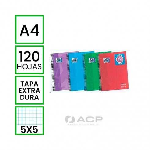 BLOC A4 OXFORD 120H+50% TAPA FORRADA SEPARADOR 5X5