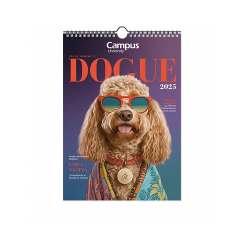 CALENDARIO PARED 210 X 280 CAMPUS 2025 PERROS