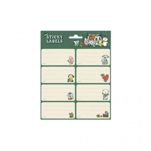 ETIQUETAS ADHESIVAS BT21 OUTDOOR WEEKEND