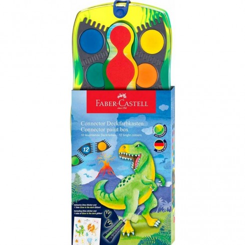 ACUARELA FABER CASTELL 12 COLORES CONNECTOR BRILLA EN OSCURIDAD