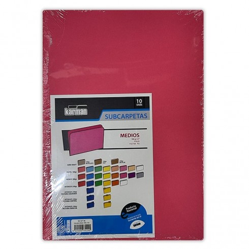 SUBCARPETA FOLIO KARMAN 180GR. FUCSIA