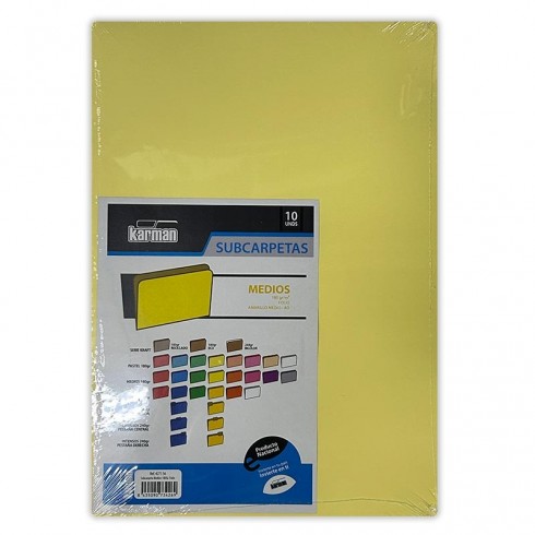 SUBCARPETA FOLIO KARMAN 180GR. AMARILLO