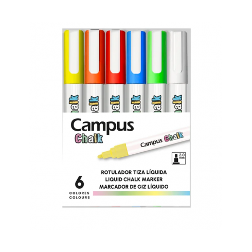 ROTULADOR CAMPUS TIZA LIQUIDA 6 COLORES