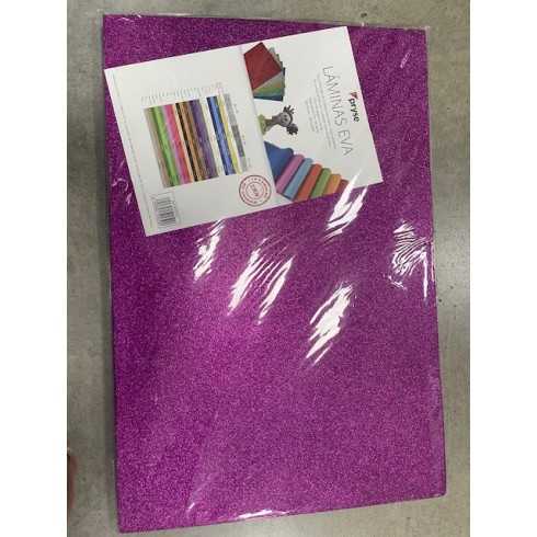 GOMA EVA 40X60 GLITTER LILA