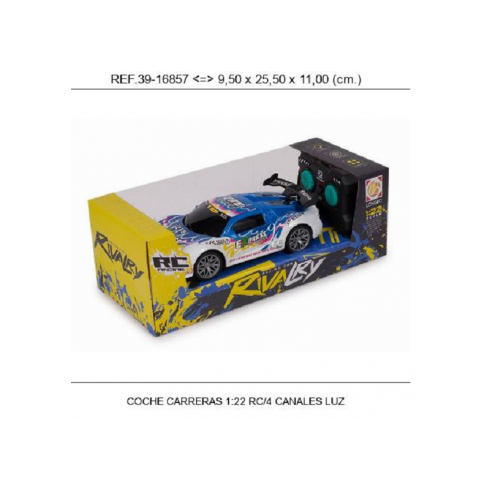 COCHE CARRERAS R/C 1:22 4 CANALES LUZ