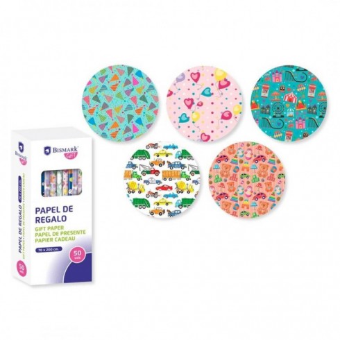 PAPEL DE REGALO INFANTIL KIDS 70X200CM