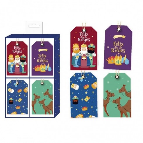 ETIQUETAS COLGANTES REYES MAGOS PACK 24 UDS