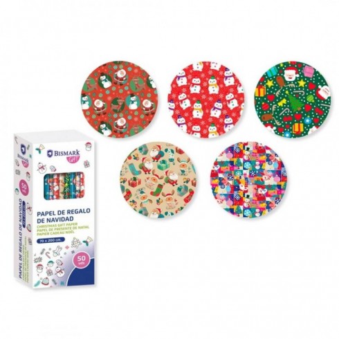 PAPEL REGALO ROLLO 70X200 NAVIDAD SURTIDO