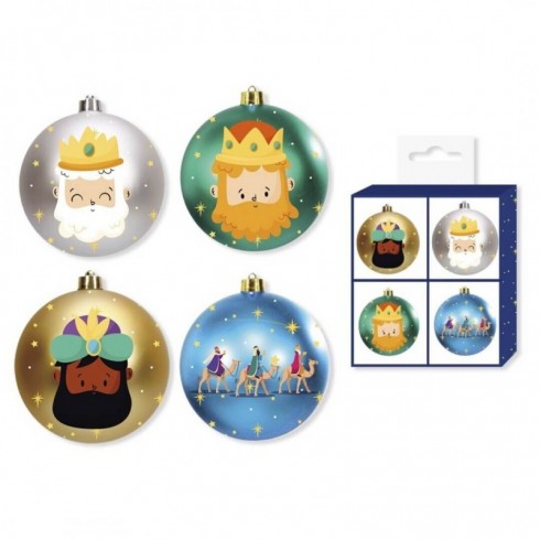 BOLAS COLGANTES REYES MAGOS PACK 4 UDS