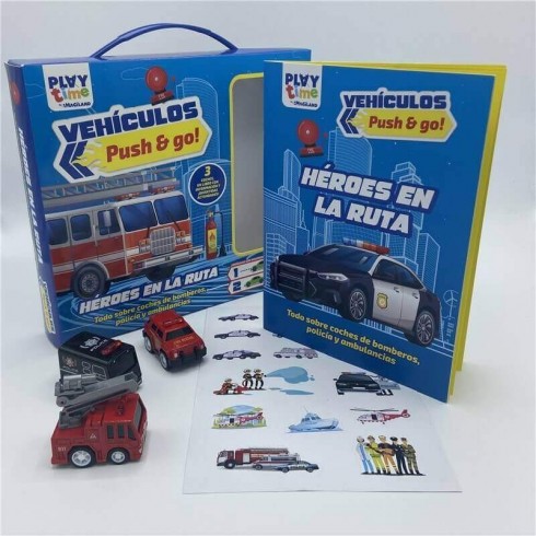 MALETIN CON COCHES DE BOMBEROS POLICIA Y AMB. FRICCION