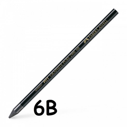 LÁPIZ Faber Castell GRAFITO PURO  PITT 6B