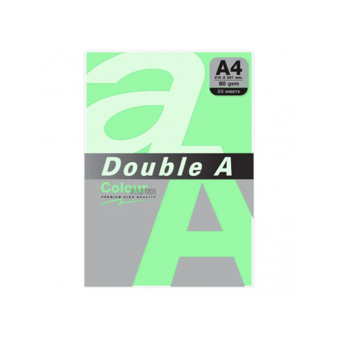 PAPEL DOUBLE A A4 80GR 25H VERDE ESMERALDA