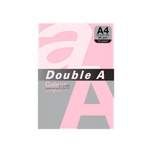 PAPEL DOUBLE A A4 80GR 25H ROSA