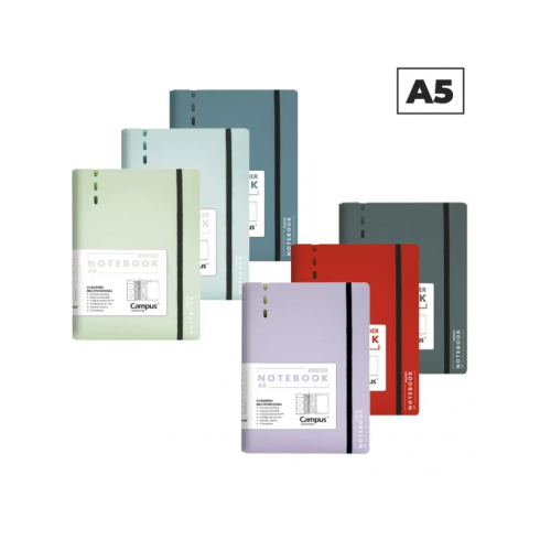 CUADERNO MULTIFUNCIONALCAMPUS A5 6 ANILLAS 40 HOJAS