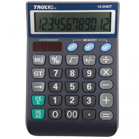 CALCULADORA TRULY 12 DIGITOS MESA 866-12