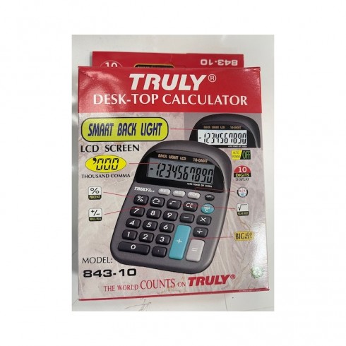 CALCULADORA TRULY 10 DIGITOS LUZ 843-10