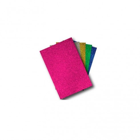 GOMA EVA 40X60 GLITTER FUCSIA (3 unid)