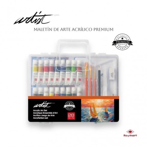 MALETIN ACRILICO INICIACION ARTIST 28 PIEZAS