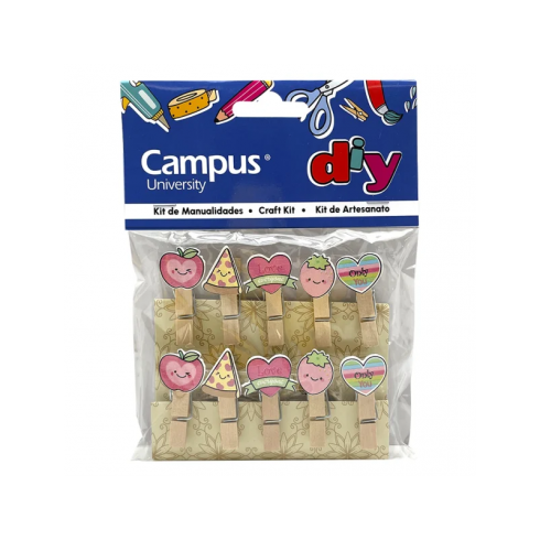 SET MANUALIDADES CAMPUS PINZA MADERA FANTASIA