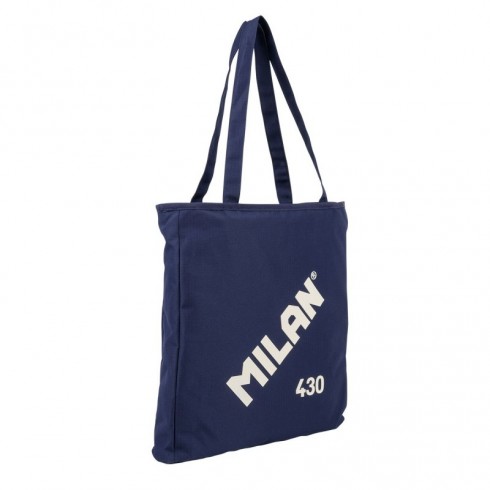 BOLSO TELA SHOPPER MILAN 430 AZUL MARINO