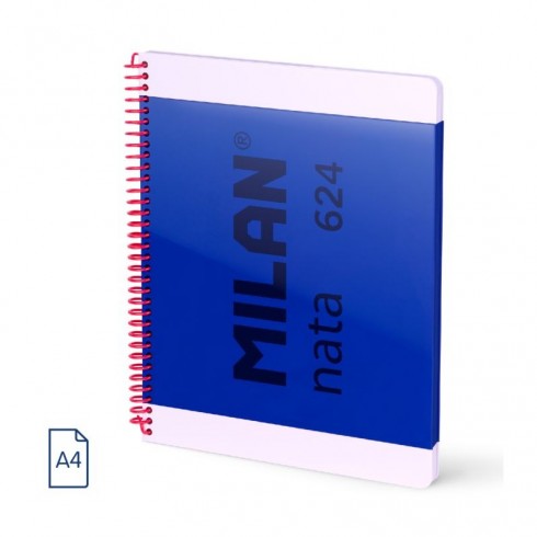 BLOC ESPIRAL MILAN A4 80H. CDO 5X5. SERIE NATA 624 AZUL