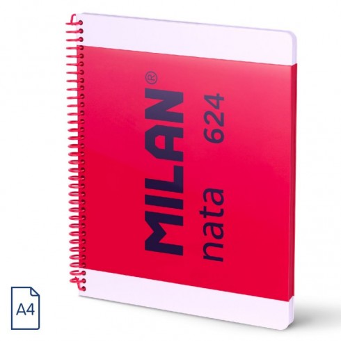 BLOC ESPIRAL MILAN A4 80H. CDO 5X5. SERIE NATA 624 ROSA