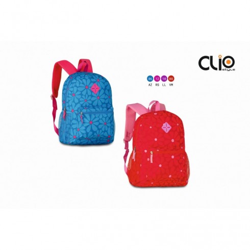 MOCHILA CLIO FLOWERS  43X30X13 C/2 CREMALLERAS