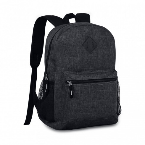 MOCHILA CLIO NEGRO 43X30X13 C/2 CREMALLERAS