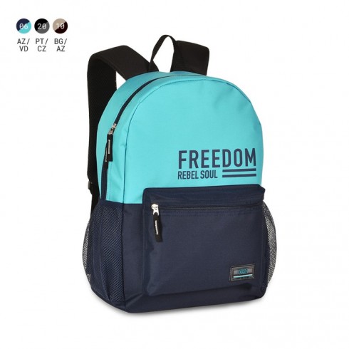 MOCHILA CLIO FREEDOM AZUL 43X30X13 C/2 CREMALLERAS