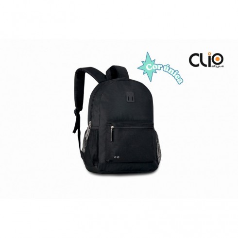 MOCHILA CLIO NEGRA 43X30X13 C/2 CREMALLERAS